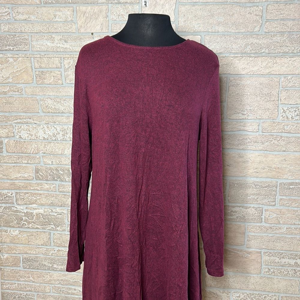 Old Navy Red Maroon Long Sleeved Pullover Dress Size Large